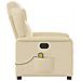Poltrona Reclinabile Massaggiante Elettrica Crema in Tessuto - Foto miniatura 6