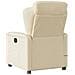 Poltrona Reclinabile Massaggiante Elettrica Crema in Tessuto - Foto miniatura 7