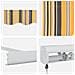 Ombrello retrattile manuale a righe multicolore 350x250 cm - Foto miniatura 8
