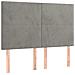 Giroletto a Molle con Materasso Grigio Chiaro 140x200cm Velluto - Foto miniatura 6