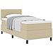 Letto con Rete a Molle e Materasso Verde Chiaro Grigio 80x200 cm Tessuto Corduroy - Foto miniatura 1