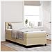 Letto con Rete a Molle e Materasso Verde Chiaro Grigio 80x200 cm Tessuto Corduroy - Foto miniatura 2