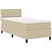 Letto con Rete a Molle e Materasso Verde Chiaro Grigio 80x200 cm Tessuto Corduroy - Foto miniatura 3