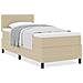 Letto con Rete a Molle e Materasso Verde Chiaro Grigio 80x200 cm Tessuto Corduroy - Foto miniatura 4