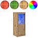 Mobile da salotto con luci LED Rovere Artigianale 41x37x100 cm - Foto miniatura 4