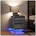 Comodini con Luci a LED 2 pz Grigio Sonoma 38x34x50 cm - Foto miniatura 2