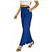 Pantaloni Da Donna A Vita Alta Gamba Larga Blu Xl - Foto miniatura 3