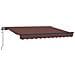 Tenda Retrattile Marrone 350 x 200 cm Poliestere e Alluminio - Foto miniatura 1