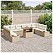 Set Divano da Giardino 11 pcs Beige Poly Rattan - Foto miniatura 2