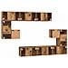 Set mobile TV 10 pcs Legno vecchio 60 x 30 x 30 cm - Foto miniatura 9