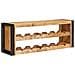 Portabottiglie 100 x 45 x 33 cm Legno di Mango Grezzo Massiccio - Foto miniatura 1