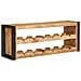 Portabottiglie 100 x 45 x 33 cm Legno di Mango Grezzo Massiccio - Foto miniatura 2