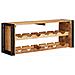 Portabottiglie 100 x 45 x 33 cm Legno di Mango Grezzo Massiccio - Foto miniatura 6
