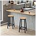 Sgabello da bar da cucina - Elegante rovere Sonoma con gambe nere CODICE 2902 - Foto miniatura 3