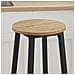 Sgabello da bar da cucina - Elegante rovere Sonoma con gambe nere CODICE 2902 - Foto miniatura 4