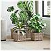 Cestino da Vaso con archiviazione 3 pcs Grigio Rattan Kubu - Foto miniatura 4