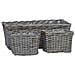 Cestino da Vaso con archiviazione 3 pcs Grigio Rattan Kubu - Foto miniatura 1