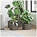 Cestino da Vaso con archiviazione 3 pcs Grigio Rattan Kubu - Foto miniatura 2
