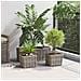 Cestino da Vaso con archiviazione 3 pcs Grigio Rattan Kubu - Foto miniatura 3