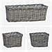 Cestino da Vaso con archiviazione 3 pcs Grigio Rattan Kubu - Foto miniatura 4