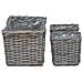 Cestino da Vaso con archiviazione 3 pcs Grigio Rattan Kubu - Foto miniatura 5