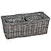 Cestino da Vaso con archiviazione 3 pcs Grigio Rattan Kubu - Foto miniatura 9