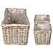 Cestino da Vaso con archiviazione 3 pcs Grigio Rattan Kubu - Foto miniatura 6