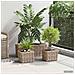 Cestino da Vaso con archiviazione 3 pcs Grigio Rattan Kubu - Foto miniatura 7