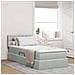 Letto con Contenitore Grigio chiaro 100 x 200 cm Velluto - Foto miniatura 2