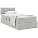 Letto con Contenitore Grigio chiaro 100 x 200 cm Velluto - Foto miniatura 3