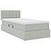 Letto con Contenitore Grigio chiaro 100 x 200 cm Velluto - Foto miniatura 5