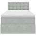Letto con Contenitore Grigio chiaro 100 x 200 cm Velluto - Foto miniatura 7