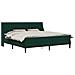 Struttura letto con materasso Verde Scuro 200 x 200 cm Velluto - Foto miniatura 1