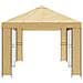 Gazebo da giardino 6 x 3 m Crema Poliestere e Acciaio 190 - Foto miniatura 4