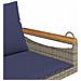 Panchina Dondolo con Cuscini Grigia 109x62x40 cm in Polyrattan - Foto miniatura 7
