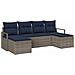 Set di divani 6 pcs Grigio polyrattan - Foto miniatura 1
