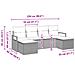 Set di divani 6 pcs Grigio polyrattan - Foto miniatura 8
