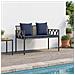 Panchine da esterno 2 -Seater 116 x 56 x 75 cm polyrattan - Foto miniatura 2