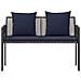 Panchine da esterno 2 -Seater 116 x 56 x 75 cm polyrattan - Foto miniatura 5