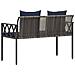 Panchine da esterno 2 -Seater 116 x 56 x 75 cm polyrattan - Foto miniatura 7