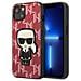 Karl Lagerfeld Klhcp13spmnikpi Iphone 13 Mini 5,4 Custodia Rossa /rossa Monogram Ikonik Patch - Foto miniatura 3