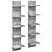 Scaffale da parete 2 pz Grigio Cemento 22 x 15 x 100 cm - Foto miniatura 1