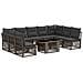 Set Divano da Giardino 10 pz Grigio polyrattan - Foto miniatura 1