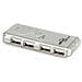 USB 2.0 Notebook Hub, 0,2m, 480 Mbit / s, Argento, USB Mini B, 10 x 50 x 50 mm - Foto miniatura 1