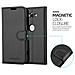 Custodia Compatibile Con Sony Xperia Xz2 Compact In Nero Carbone - Coperchio Protettiva Con Chiusura Magnetica, Funzione Stand E Tasca Per Le Carte - Foto miniatura 2