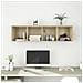 Mobile TV Parete Rovere Sonoma 37x37x142,5cm Legno Multistrato - Foto miniatura 4