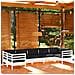Set Divani Da Giardino 7 Pz Con Cuscini Bianchi Legno Di Pino - Foto miniatura 1