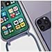 Cover Semirigida Per Iphone 14 Pro Cordino Nylon 80 Cm Viola Chiaro - Foto miniatura 4