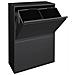 Basic Cr604-b Pattumiera Per Raccolta Differenziata, 4 Secchi, Mobile D'acciao Per Differenziata, 4 X 17 L (68 L), Nero - Foto miniatura 1