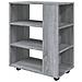 Armadietto con Ruote Grigio Sonoma 60x35x75cm Legno Multistrato - Foto miniatura 9